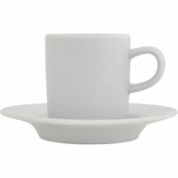 Bistro Tasse à café et soucoupe en porcelaine blanche Habitat