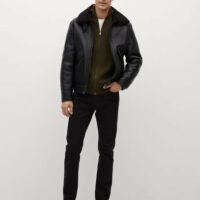 Blouson aviateur imitation mouton Nouvelle collection MANGO MAN