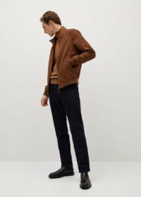 Blouson biker imitation daim Nouvelle collection MANGO MAN