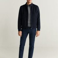 Blouson biker imitation daim Nouvelle collection MANGO MAN