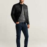 Blouson biker similicuir Nouvelle collection MANGO MAN