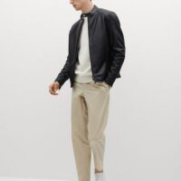 Blouson biker similicuir Nouvelle collection MANGO MAN