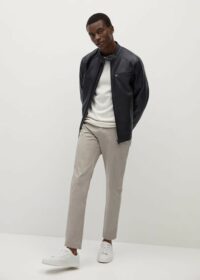 Blouson biker similicuir Nouvelle collection MANGO MAN