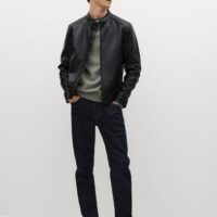 Blouson biker similicuir Nouvelle collection MANGO MAN