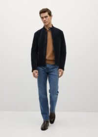 Blouson daim coudières Nouvelle collection MANGO MAN