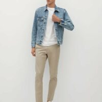 Blouson denim délavé moyen Nouvelle collection MANGO MAN