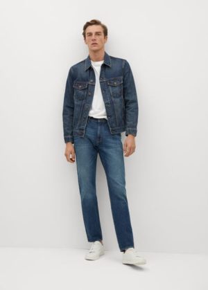 Blouson denim délavé soft Nouvelle collection MANGO MAN