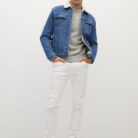 Blouson denim fourré mouton Nouvelle collection MANGO MAN