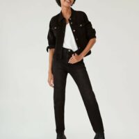 Blouson denim noir Nouvelle collection MANGO