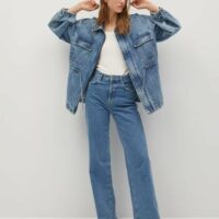 Blouson denim oversize Nouvelle collection MANGO