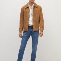 Blouson en cuir poches Nouvelle collection MANGO MAN