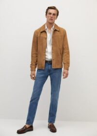 Blouson en cuir poches Nouvelle collection MANGO MAN