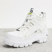 Buffalo - Aspha - Bottines plates - Blanc Asos