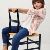 Chemise à carreaux en coton Nouvelle collection MANGO KIDS