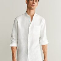 Chemise regular fit 100 % lin Nouvelle collection MANGO MAN