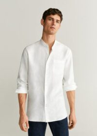 Chemise regular fit 100 % lin Nouvelle collection MANGO MAN