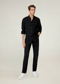 Chemise regular fit 100 % lin Nouvelle collection MANGO MAN