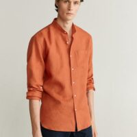 Chemise regular fit 100 % lin Nouvelle collection MANGO MAN