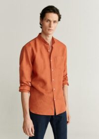 Chemise regular fit 100 % lin Nouvelle collection MANGO MAN