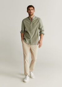 Chemise regular fit col mao Nouvelle collection MANGO MAN