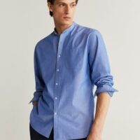 Chemise regular fit col mao Nouvelle collection MANGO MAN