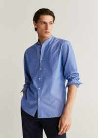 Chemise regular fit col mao Nouvelle collection MANGO MAN