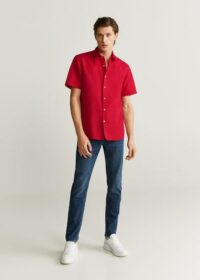 Chemise regular fit coton et lin Nouvelle collection MANGO MAN