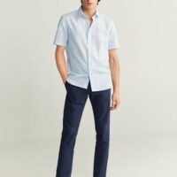 Chemise regular fit coton et lin Nouvelle collection MANGO MAN