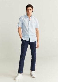 Chemise regular fit coton et lin Nouvelle collection MANGO MAN