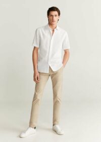 Chemise regular fit coton et lin Nouvelle collection MANGO MAN