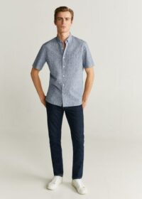 Chemise regular fit coton imprimée Nouvelle collection MANGO MAN