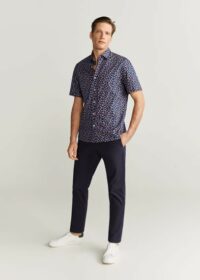 Chemise regular fit coton imprimée Nouvelle collection MANGO MAN