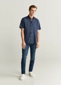 Chemise regular fit coton imprimée Nouvelle collection MANGO MAN