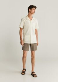 Chemise regular-fit coton manches courtes Nouvelle collection MANGO MAN