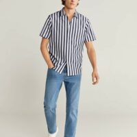 Chemise regular-fit coton rayures Nouvelle collection MANGO MAN