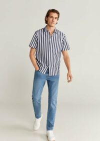 Chemise regular-fit coton rayures Nouvelle collection MANGO MAN