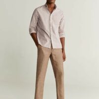 Chemise regular-fit coton rayures Nouvelle collection MANGO MAN