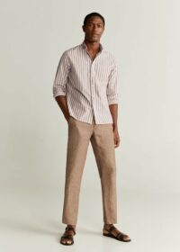 Chemise regular-fit coton rayures Nouvelle collection MANGO MAN