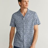 Chemise regular-fit en imprimé feuilles Nouvelle collection MANGO MAN