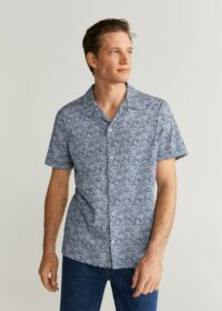 Chemise regular-fit en imprimé feuilles Nouvelle collection MANGO MAN