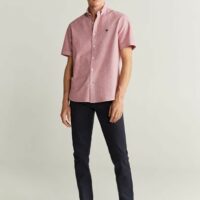 Chemise slim-fit à motif brodé Nouvelle collection MANGO MAN