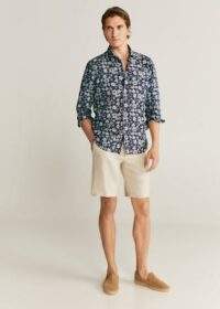 Chemise slim-fit coton et lin Nouvelle collection MANGO MAN