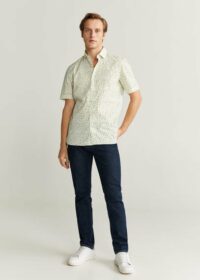 Chemise slim fit coton imprimée Nouvelle collection MANGO MAN