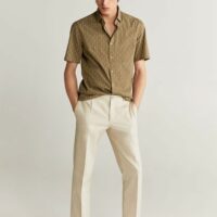 Chemise slim fit coton imprimée Nouvelle collection MANGO MAN