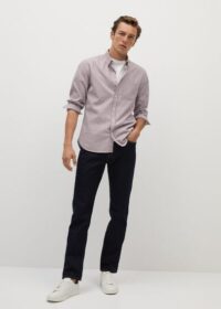 Chemise slim fit coton rayée Nouvelle collection MANGO MAN