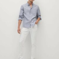 Chemise slim fit coton rayée Nouvelle collection MANGO MAN