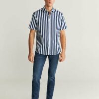 Chemise slim fit coton rayée Nouvelle collection MANGO MAN