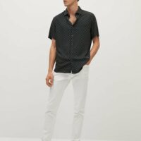 Chemise slim-fit en imprimé mosaïque Nouvelle collection MANGO MAN