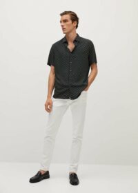 Chemise slim-fit en imprimé mosaïque Nouvelle collection MANGO MAN