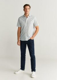 Chemise slim-fit imprimée en coton Nouvelle collection MANGO MAN